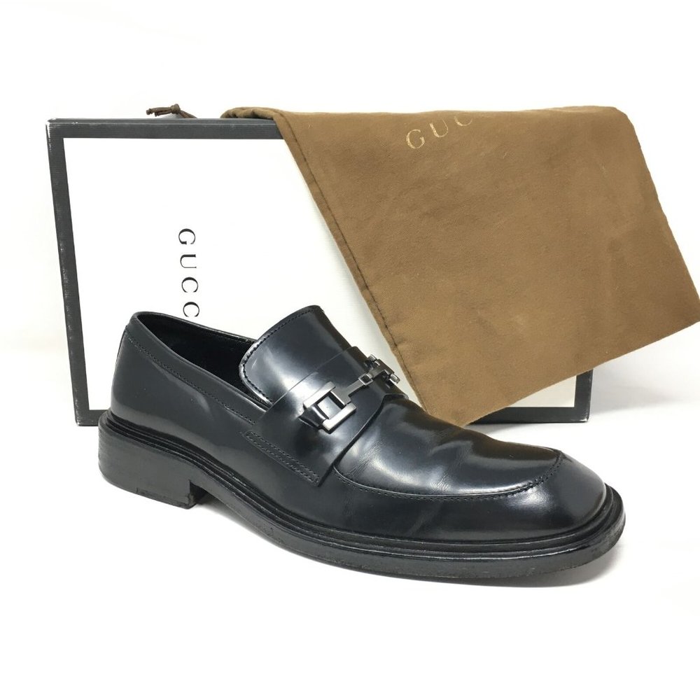 VTG Gucci Horsebit Loafers Shoes Size 9.5 Black